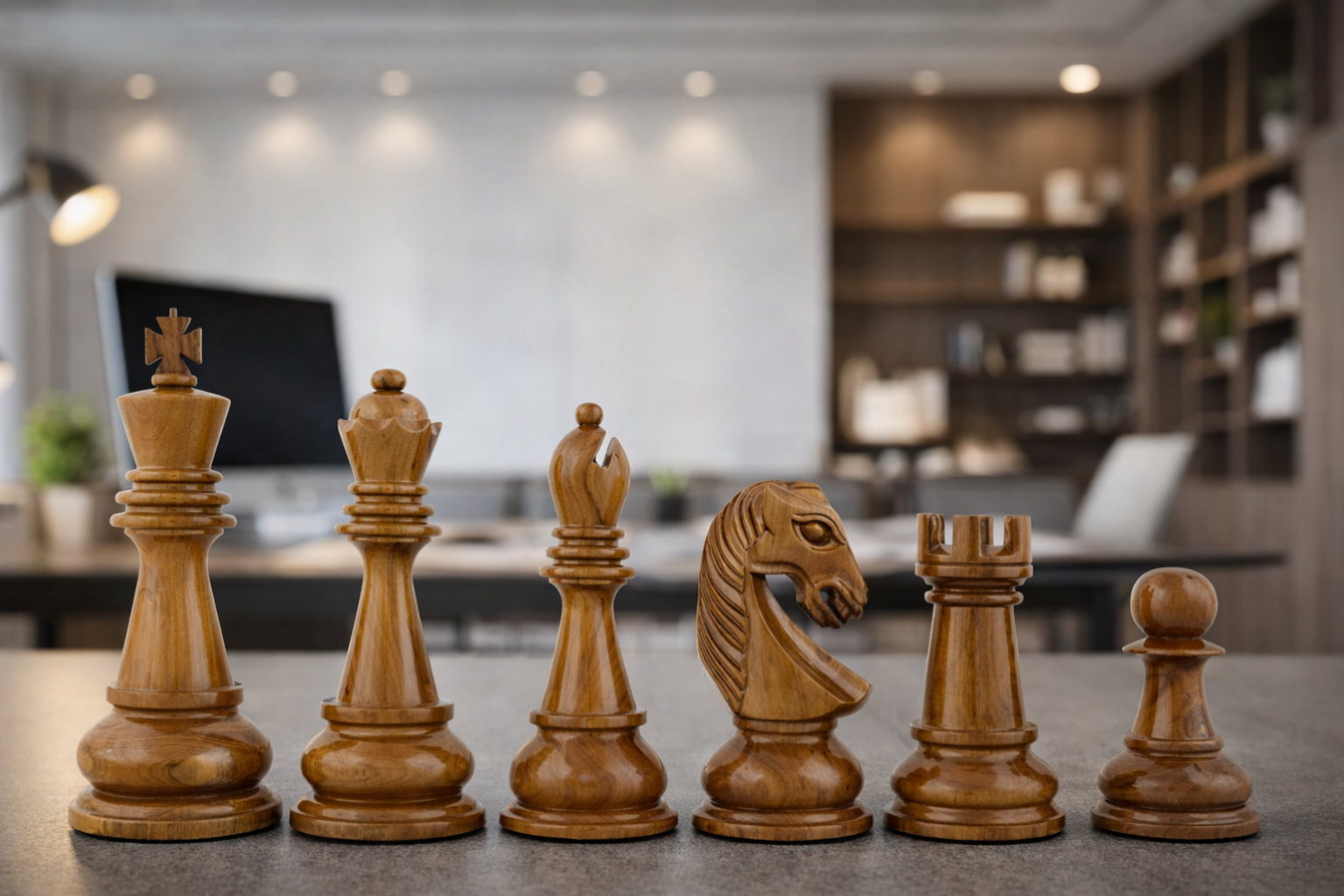 Modern Luxury Chess Lifestyle oversized outdoor chess set in luxury tropical resort environment