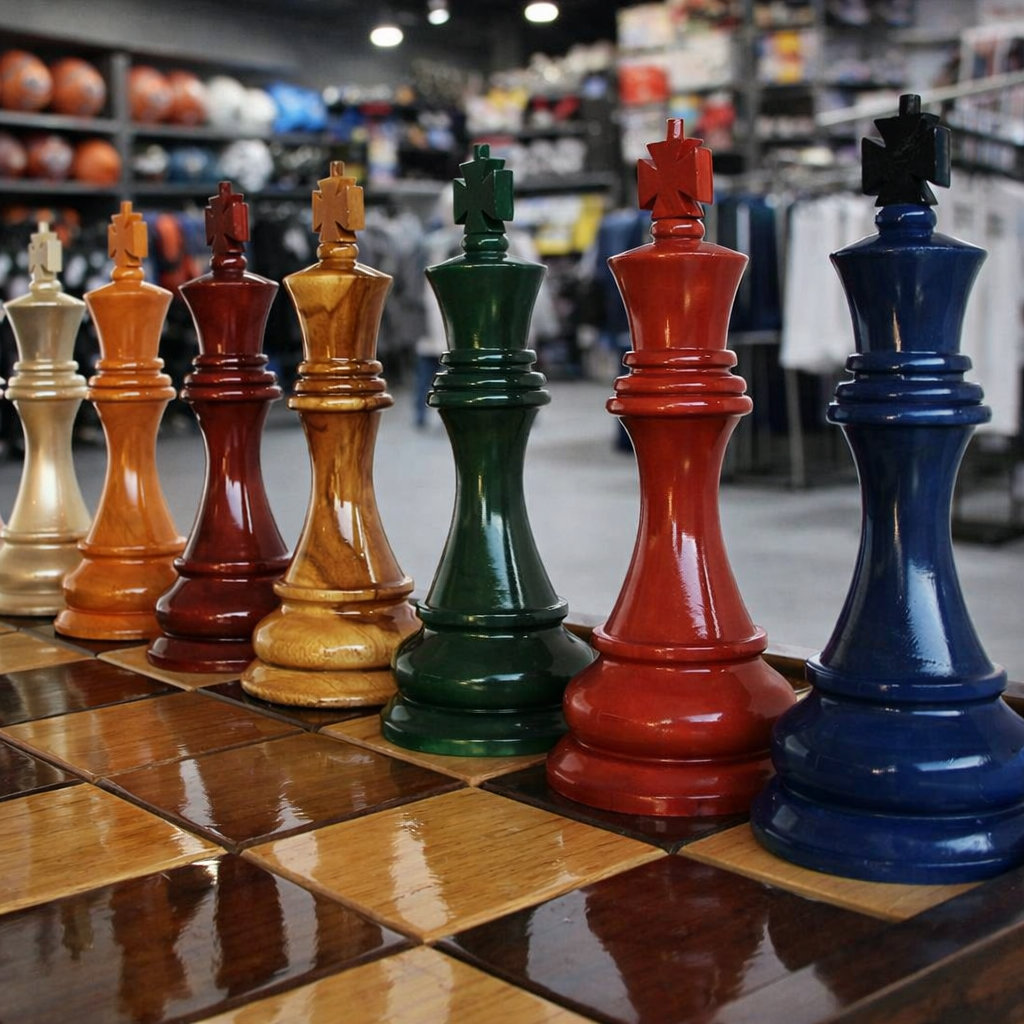 Modern Luxury Chess Lifestyle oversized outdoor chess set in luxury tropical resort environment