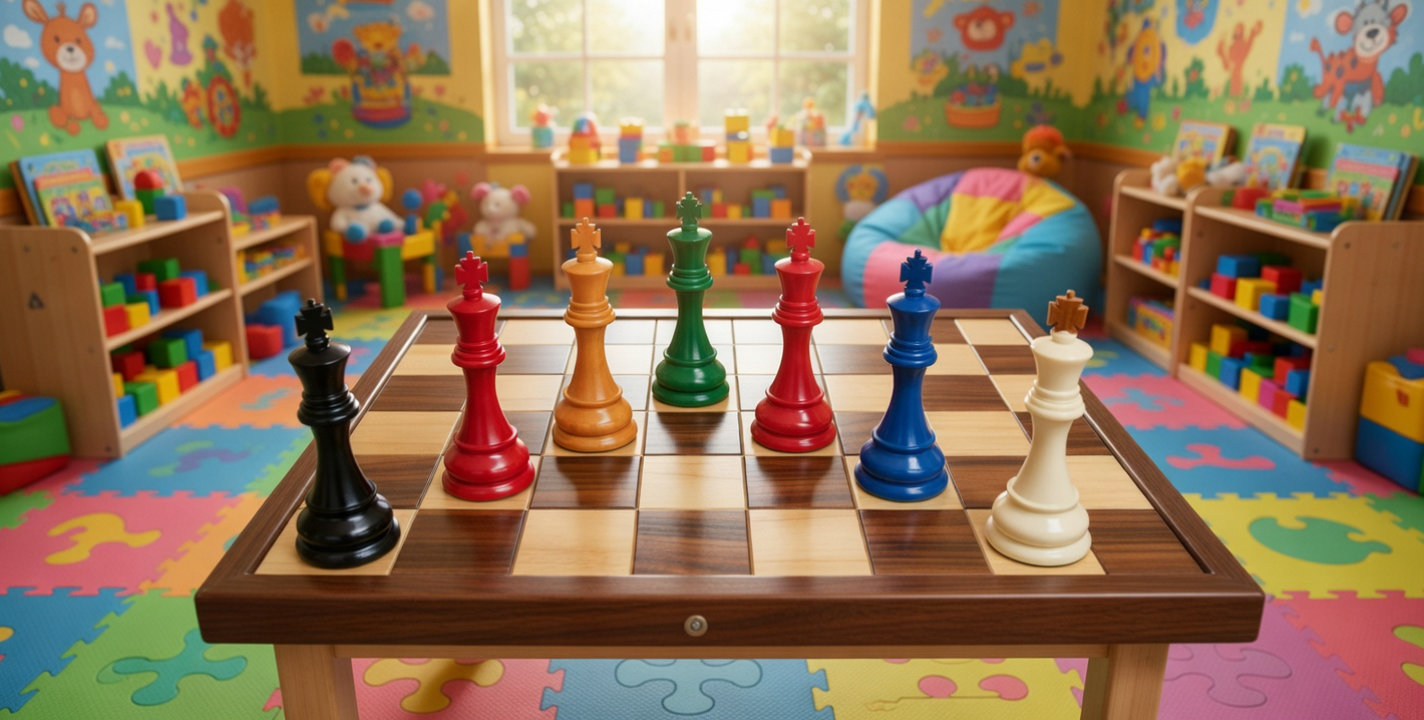 Elegant Outdoor Chess Collection oversized outdoor chess set in luxury tropical resort environment