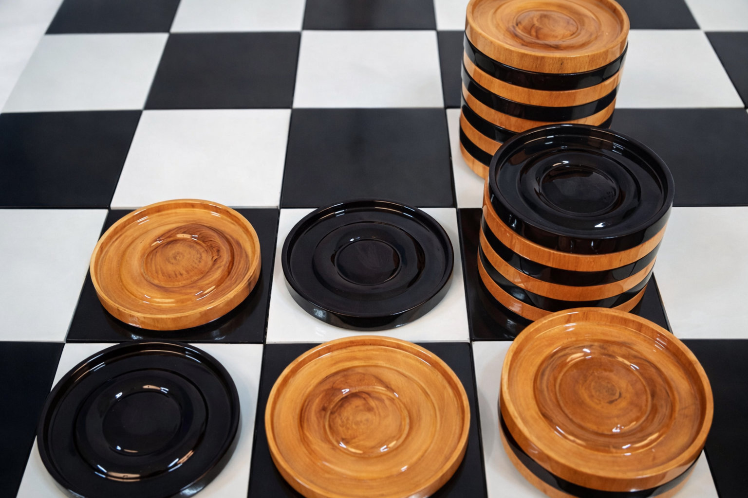 Architectural Giant Chess Design oversized outdoor chess set in luxury tropical resort environment