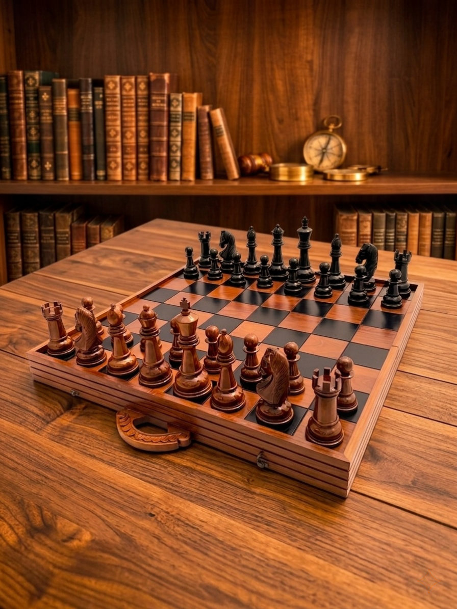 Tropical Giant Chess Escape oversized outdoor chess set in luxury tropical resort environment