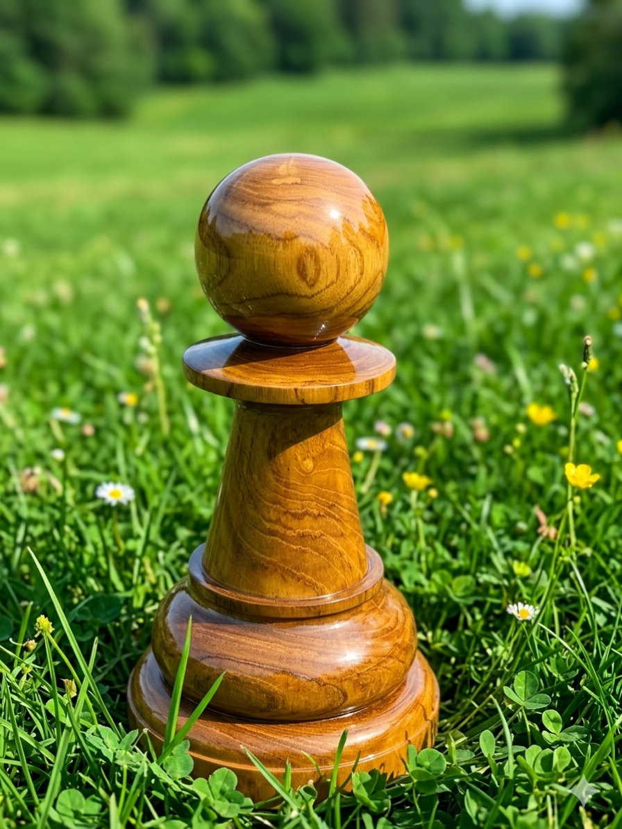Handcrafted Giant Chess Showcase oversized outdoor chess set in luxury tropical resort environment