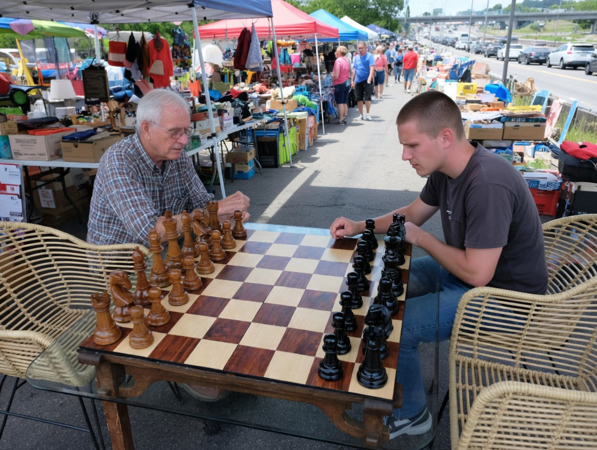 Modern Luxury Chess Lifestyle oversized outdoor chess set in luxury tropical resort environment