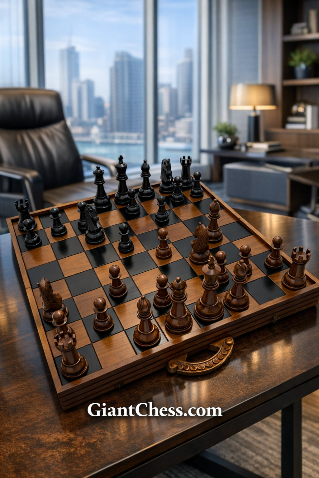 Luxury Resort Giant Chess Experience oversized outdoor chess set in luxury tropical resort environment