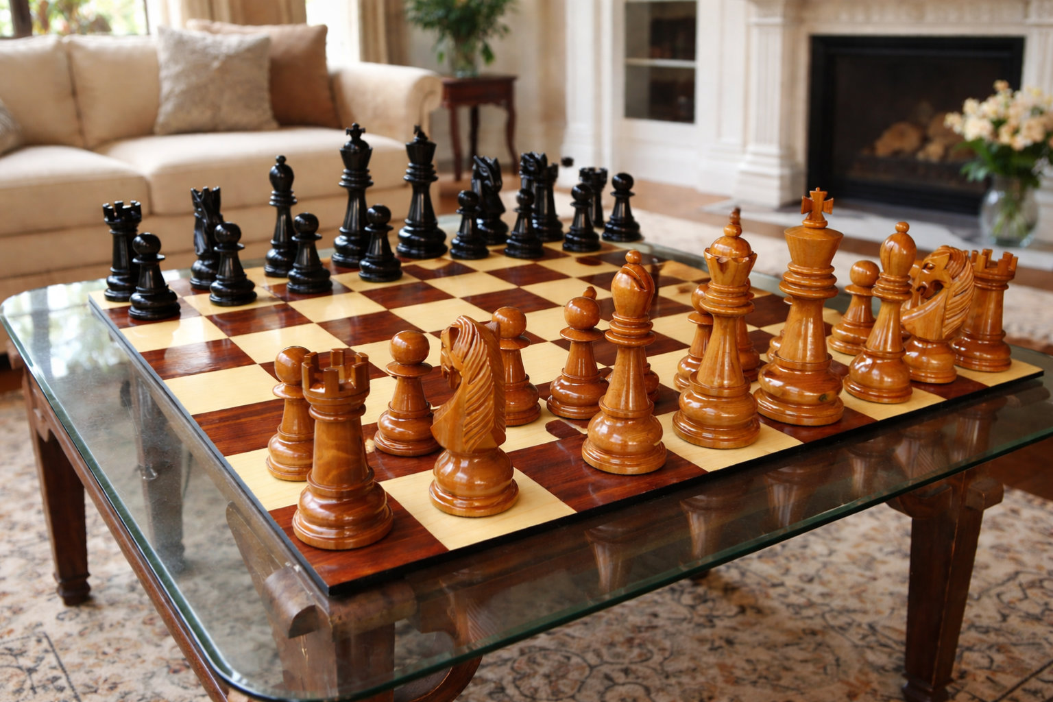 Luxury Resort Giant Chess Experience oversized outdoor chess set in luxury tropical resort environment