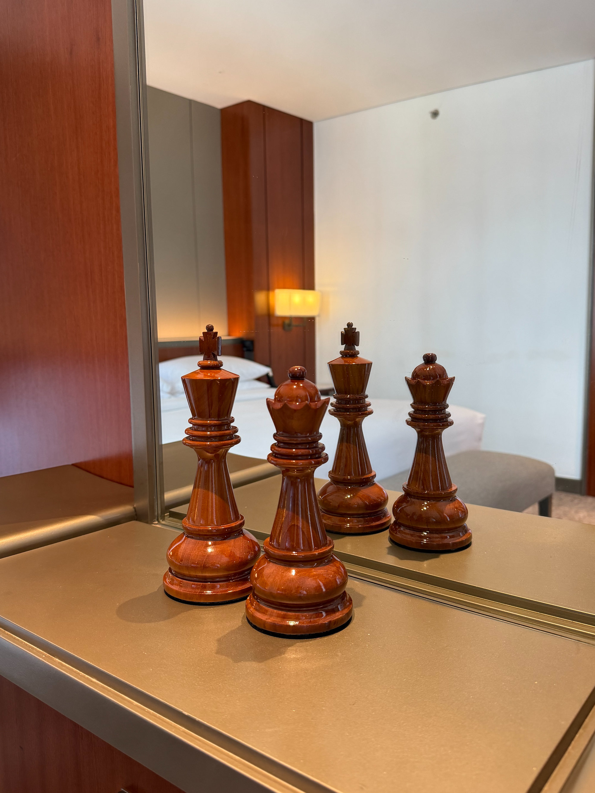 Tropical Giant Chess Escape oversized outdoor chess set in luxury tropical resort environment
