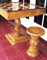 wooden chess table