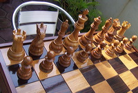 wooden chess pieces