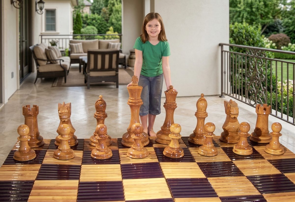 Thumbnail for Giant Teak Chess: A Touch of Luxury for Your Veranda