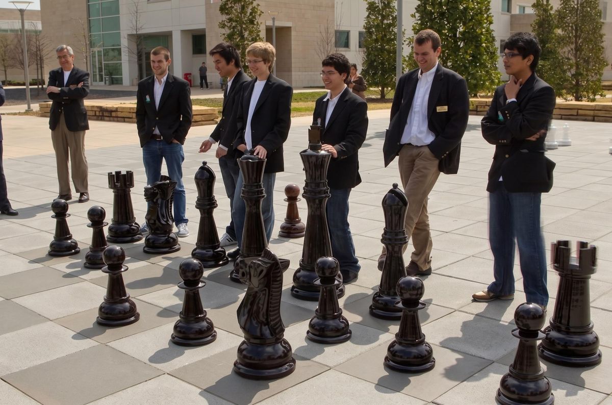 Thumbnail for Giant Chess Goes Campus_ A Lifestyle Statement in Teakwood