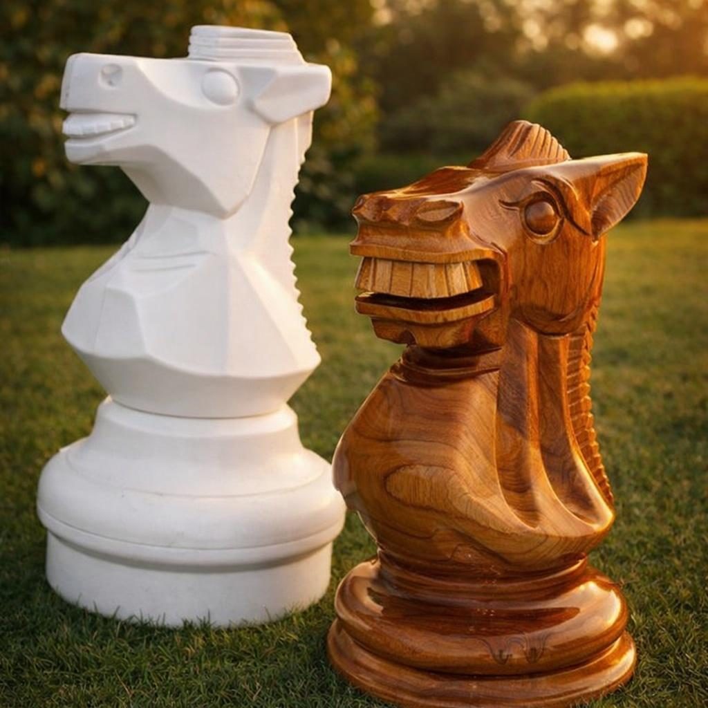 Thumbnail for Teak vs. Plastic Giant Chess: A Choice